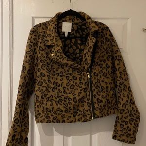 Leith Leopard fall weight coat